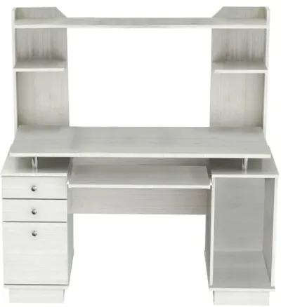 Computer Desk With Three Drawers - White