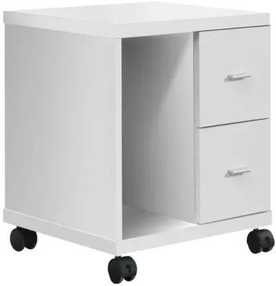 Particle Board Hollow Core 2 Drawers Office Cabinet - White