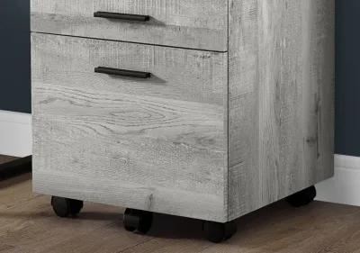 Particle Board And Filing Cabinet With 3 Drawers - Gray