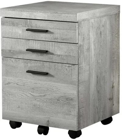 Particle Board And Filing Cabinet With 3 Drawers - Gray