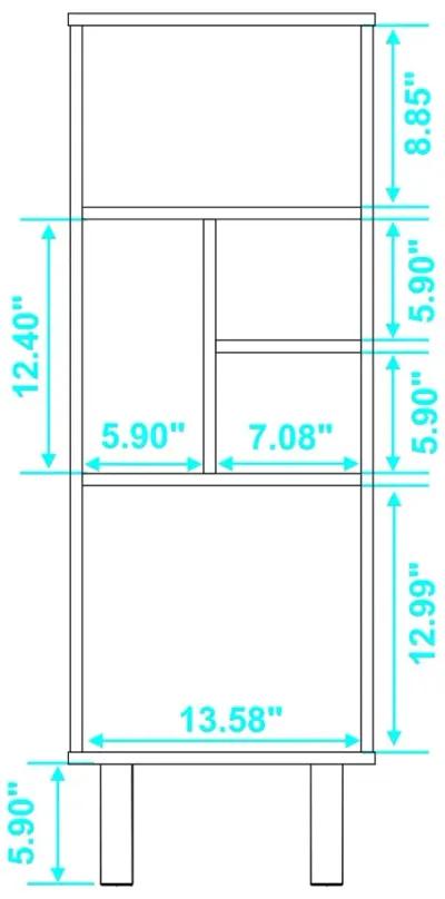 White Modern Abstract Open Shelving Unit - Iko