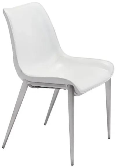 Stich Faux Leather Side Or Dining Chairs Chairs (Set of 2) - White