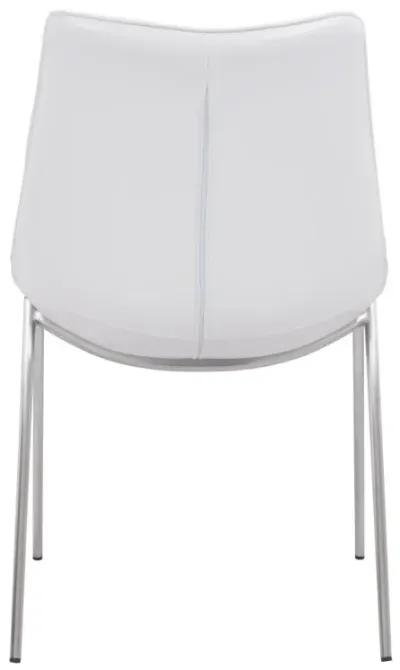 Stich Faux Leather Side Or Dining Chairs Chairs (Set of 2) - White