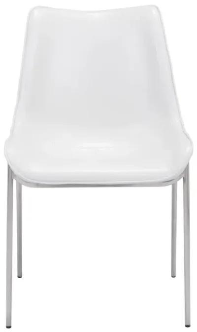 Stich Faux Leather Side Or Dining Chairs Chairs (Set of 2) - White