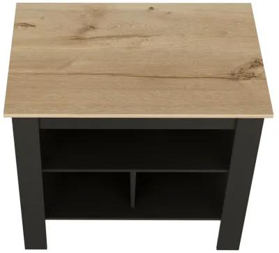 Kitchen Island With Storage - Black / Oak