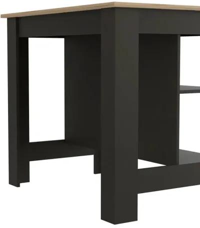 Kitchen Island With Storage - Black / Oak