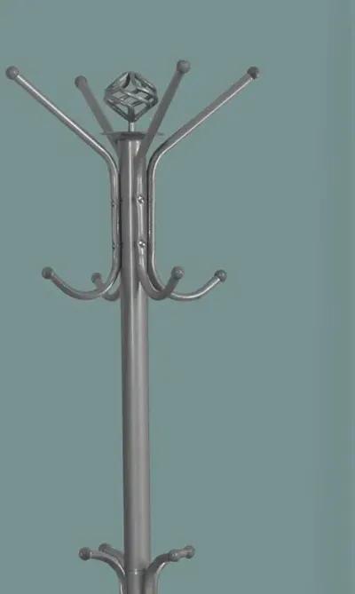 Metal Coat Rack - Silver