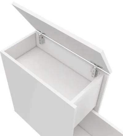 One Drawer Bathroom Storage Cabinet - White