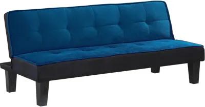 Fabric Sofa With Black Legs - Blue