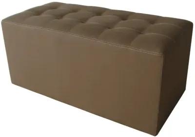 Upholstered Faux Leather Bench - Tan