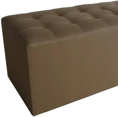 Upholstered Faux Leather Bench - Tan