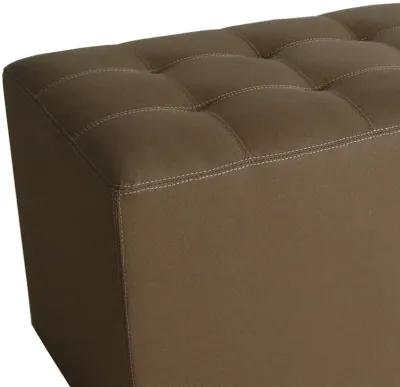 Upholstered Faux Leather Bench - Tan