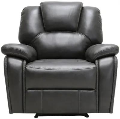 Contemporary Leather Power Reclining Chair - Gray