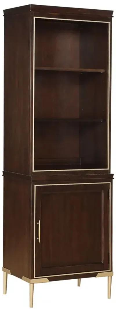 Wood Entertainment Center (Set Of 2) - Cherry Metal