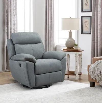 Fabric Power Recliner With Usb - Gray