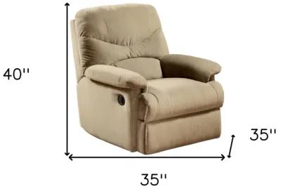 Microfiber Recliner - Beige