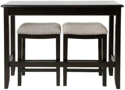 Brown UpholsteRed / Solid Wood Backless Bar Chair - Light Gray / Dark