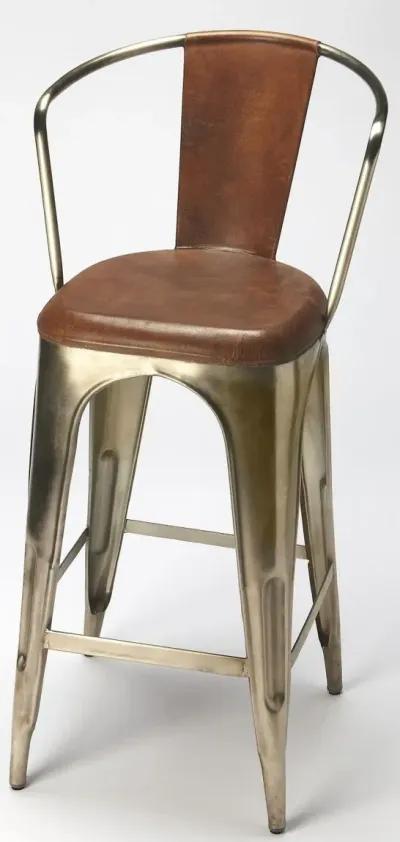 Iron Bar Chair - Brown / Gold