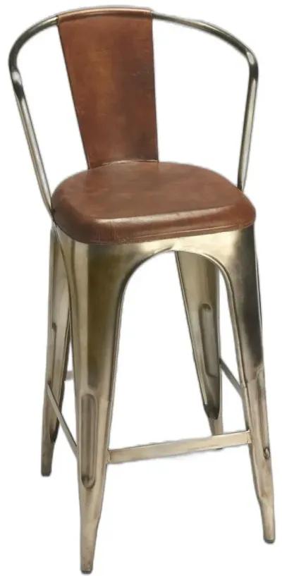 Iron Bar Chair - Brown / Gold