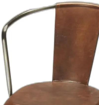 Iron Bar Chair - Brown / Gold