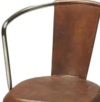 Iron Bar Chair - Brown / Gold