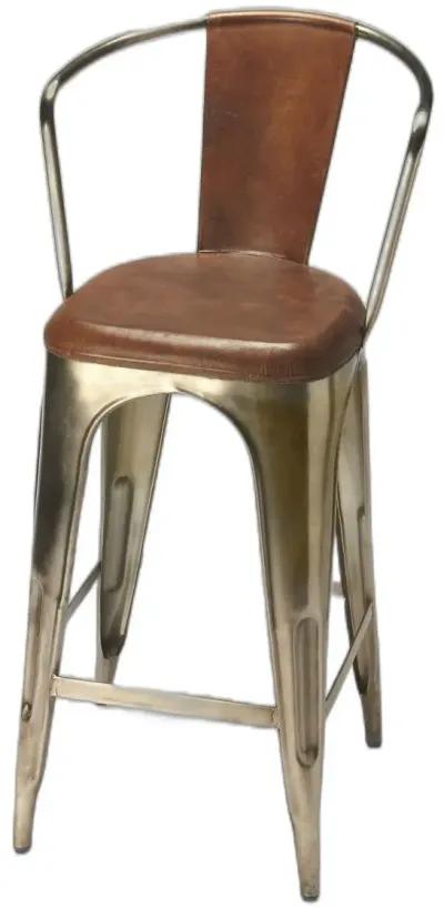 Iron Bar Chair - Brown / Gold