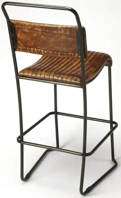 46" Iron Bar Chair - Brown / Black