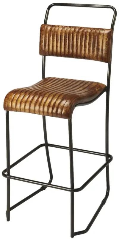 46" Iron Bar Chair - Brown / Black