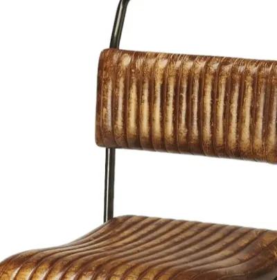 46" Iron Bar Chair - Brown / Black