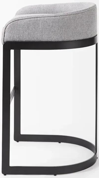 32.68" Low Back Bar Height Bar Chair - Gray / Black