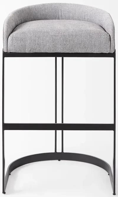 32.68" Low Back Bar Height Bar Chair - Gray / Black