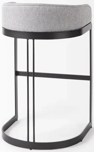 32.68" Low Back Bar Height Bar Chair - Gray / Black