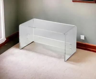 Modern Chic Acrylic Bench - Clear