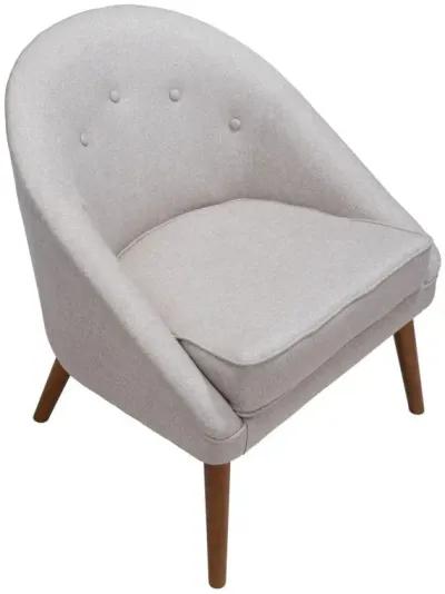 Wooden Deep Chair - Light Gray