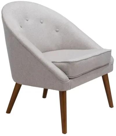 Wooden Deep Chair - Light Gray