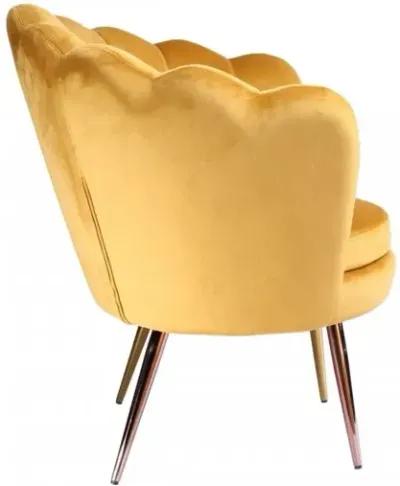 Modern Seashell Accent Chair - Golden