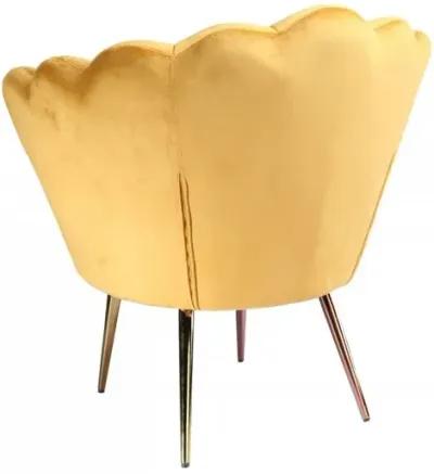 Modern Seashell Accent Chair - Golden