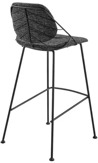 Steel Low Back Bar Height Bar Chairs (Set of 2) - Black