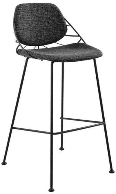 Steel Low Back Bar Height Bar Chairs (Set of 2) - Black