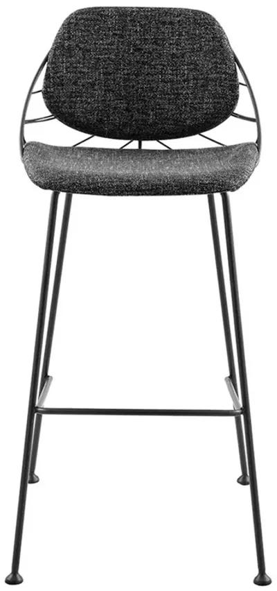 Steel Low Back Bar Height Bar Chairs (Set of 2) - Black