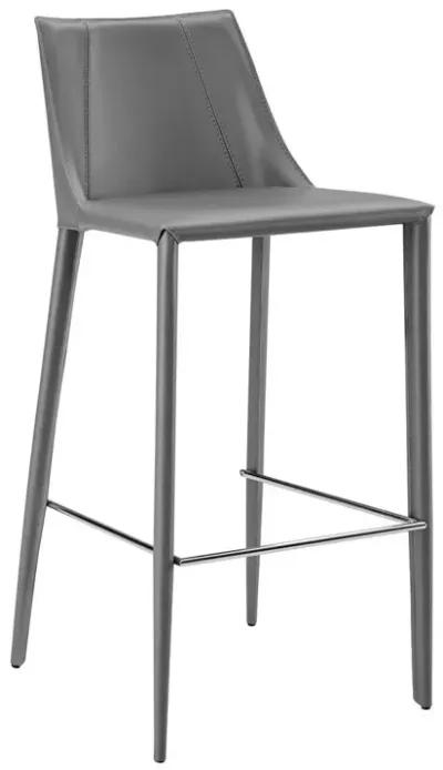 Steel Low Back Bar Height Bar Chair - Gray