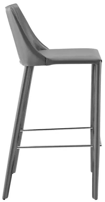 Steel Low Back Bar Height Bar Chair - Gray