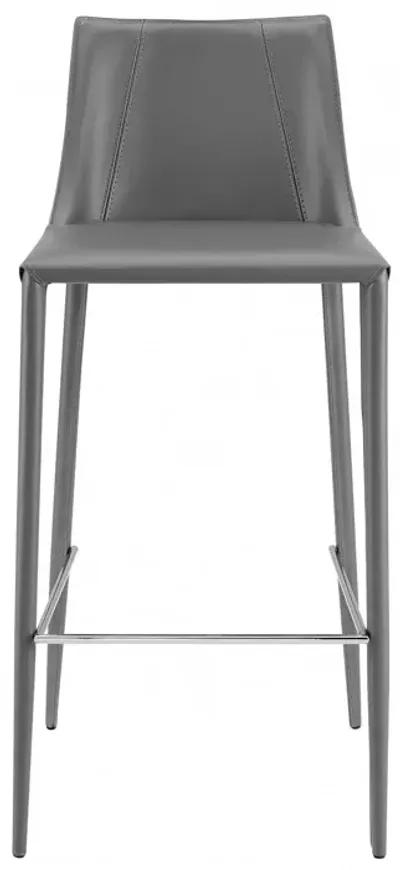 Steel Low Back Bar Height Bar Chair - Gray