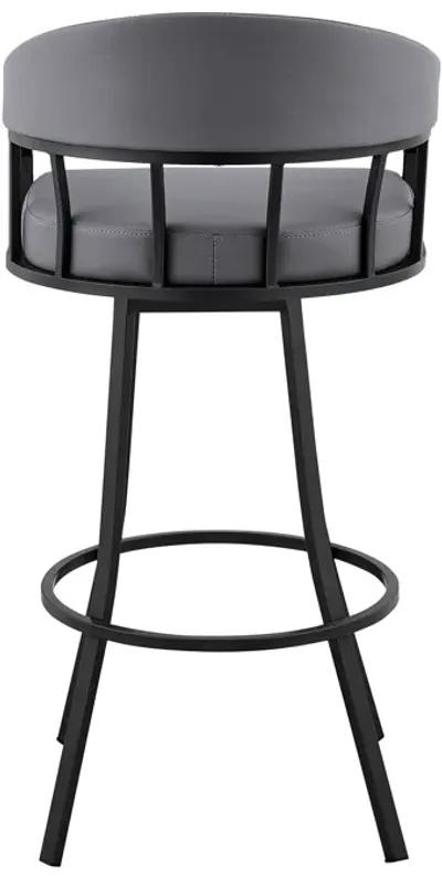 Steel Swivel Low Back Counter Height Bar Chair - Slate Gray / Black