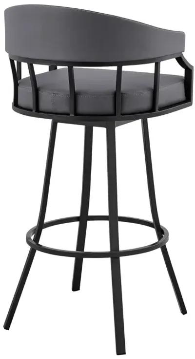 Steel Swivel Low Back Counter Height Bar Chair - Slate Gray / Black