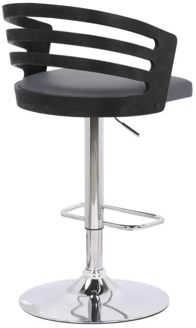 44" Swivel Adjustable Height Bar Chair - Gray / Silver