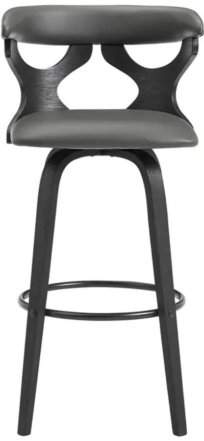 36" Swivel Counter Height Bar Chair - Gray / Black