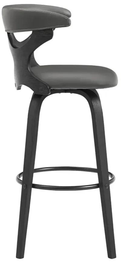 36" Swivel Counter Height Bar Chair - Gray / Black