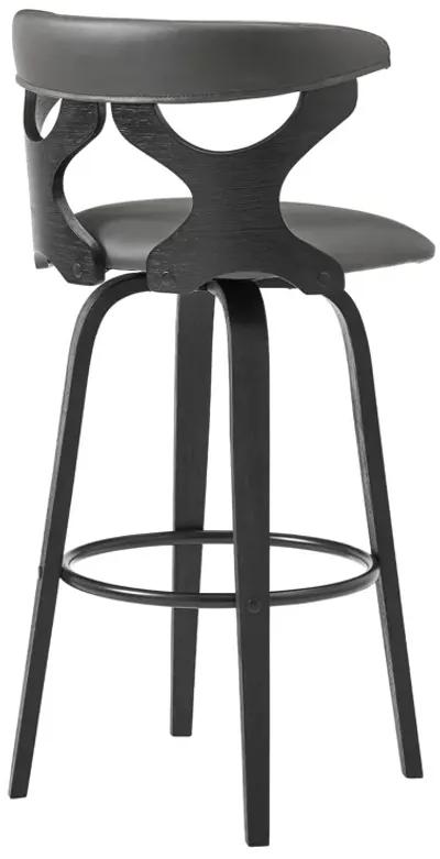 36" Swivel Counter Height Bar Chair - Gray / Black