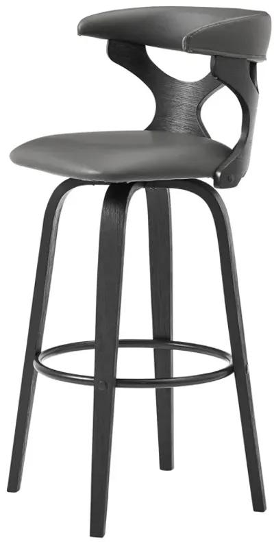 36" Swivel Counter Height Bar Chair - Gray / Black